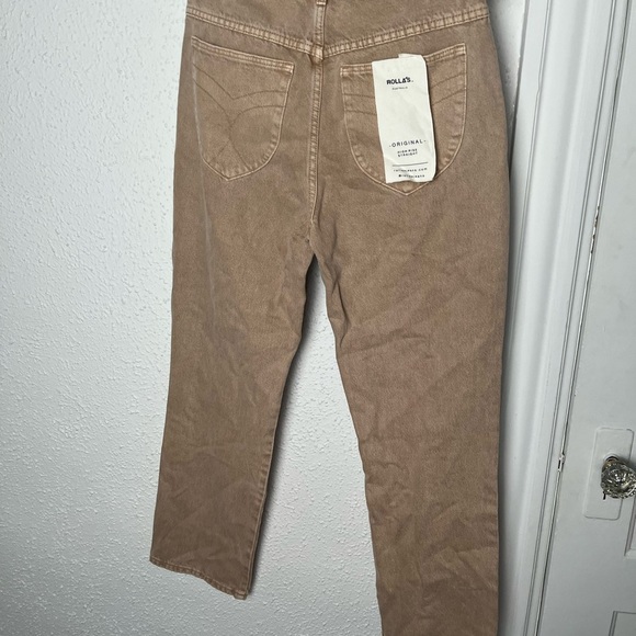 NWT ROLLA'S Tan Original High Rise Straight leg jeans - Picture 5 of 6